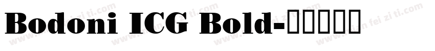 Bodoni ICG Bold字体转换